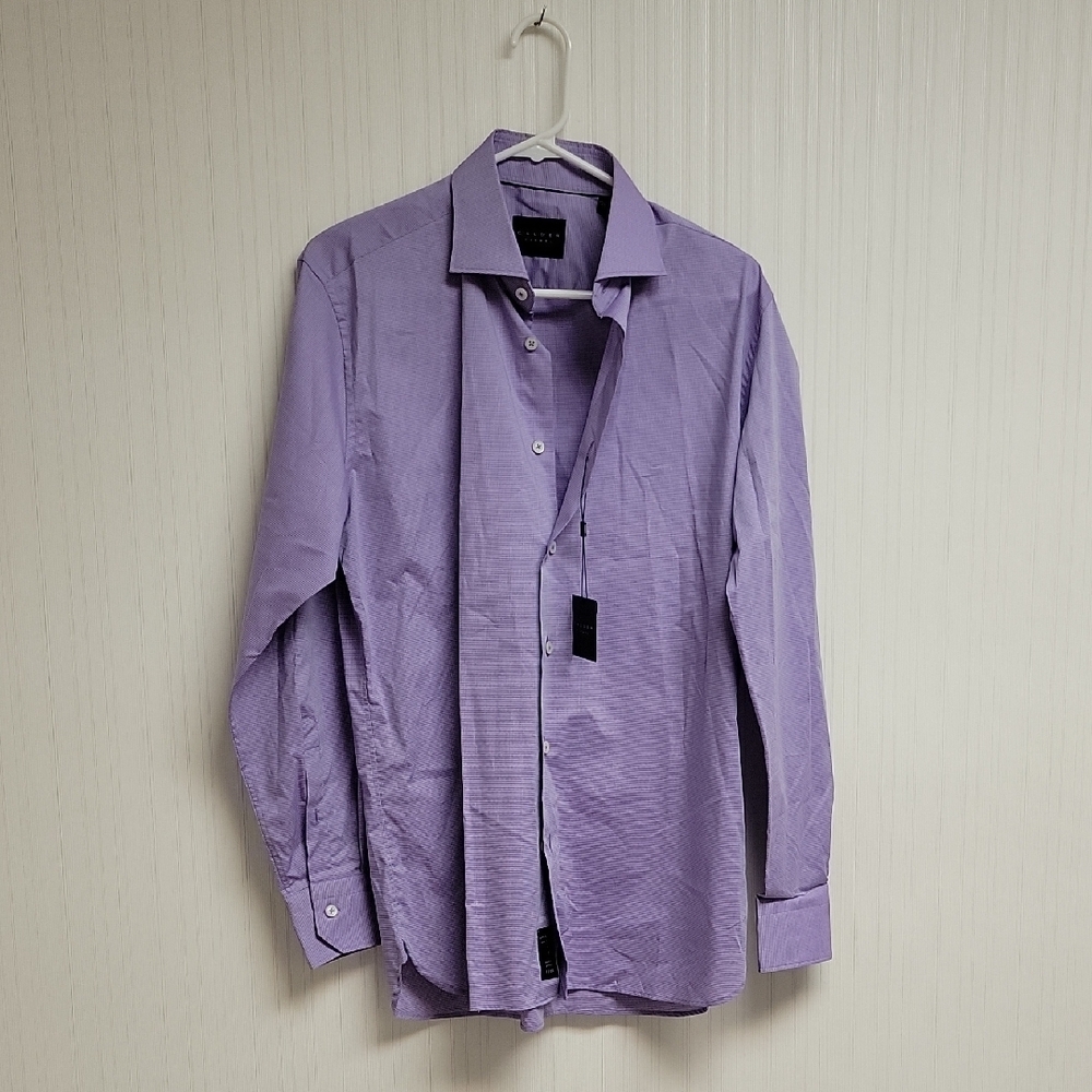 Calder Carmel Purple Plaid Button-Up Limited Edition Shirt. Men's Med NWT